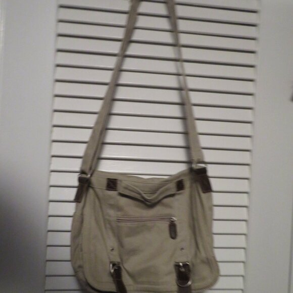 Mail Bag Tan with Adjustable Strap (Approx12x10 - Velcro Closure - Picture 2 of 8